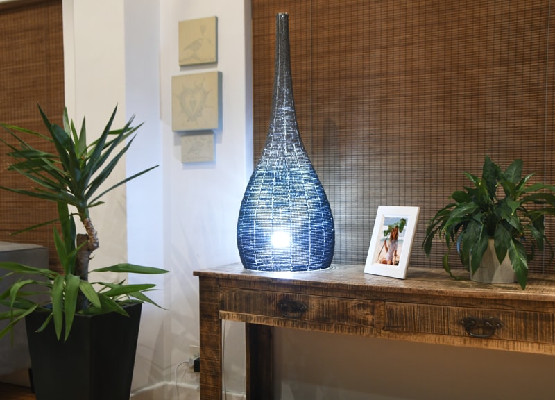 Wood Bead Lamp